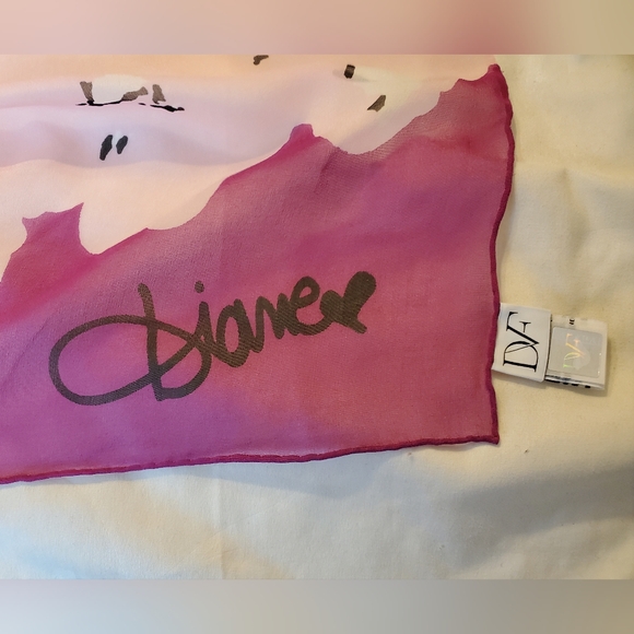 Diane Von Furstenberg -DVF -Vibrant  Multi Print Silk Scarf XL - Picture 11 of 14